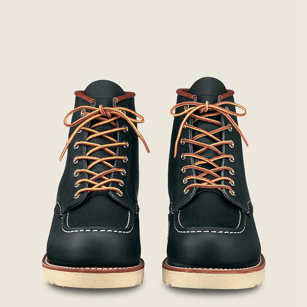 Red Wing Mens Heritage Boots - Classic Moc - 6-inch Portage Leather - Navy - HXS813596